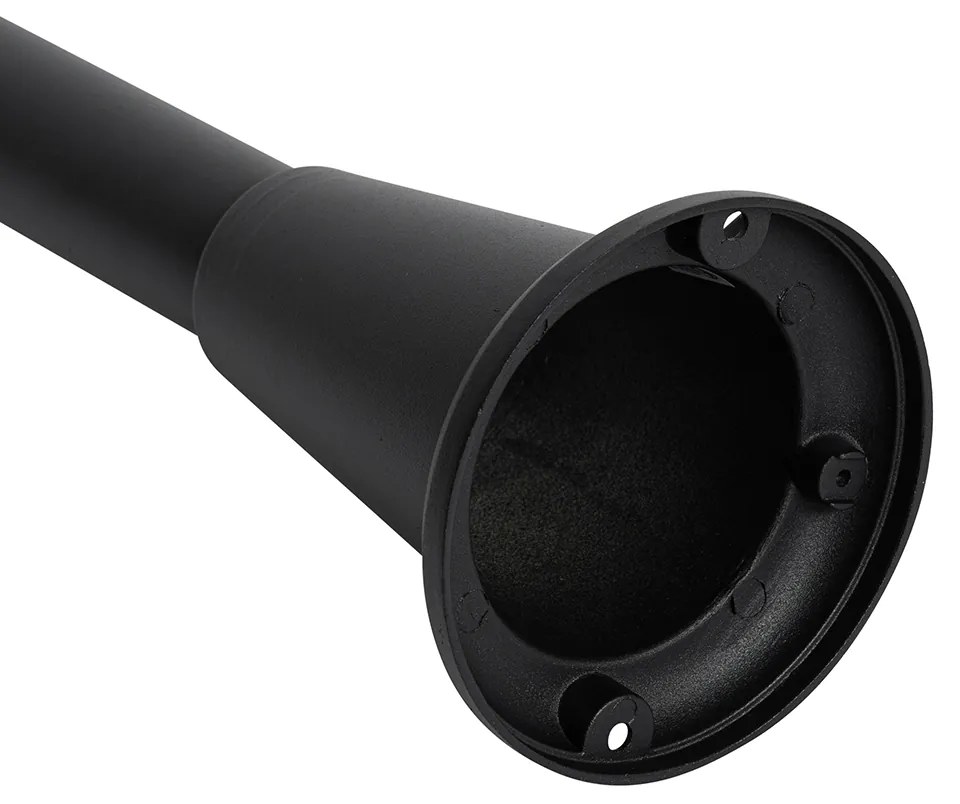 Lampada da terra per esterni nera con vetro scanalato 100 cm IP44 - Charlois Ribbed