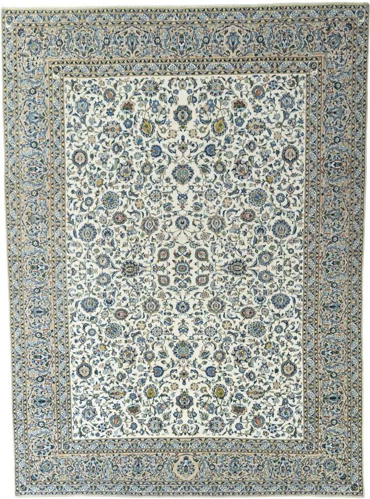 Kashan Tappeto 300 x 410 Beige (Iran) Annodato A Mano