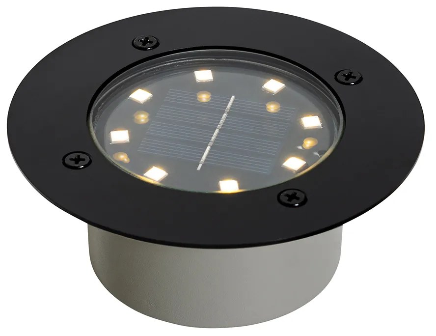 Set di 6 faretti da giardino neri con LED IP65 solari - Terry