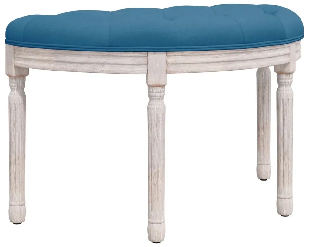 Panca blu 81,5x41x49 cm in velluto