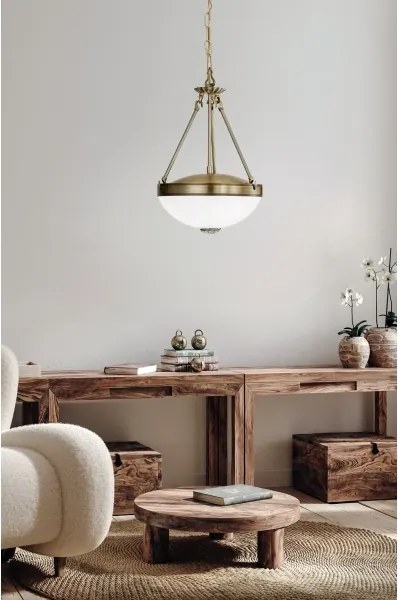 Eglo 82747 - Lampadario a sospensione con catena SAVOY 2xE27/60W/230V bronzo