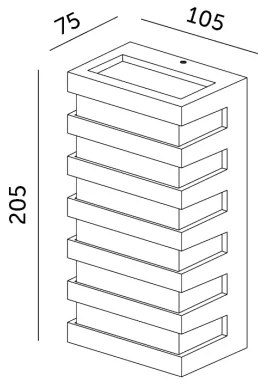 LED Applique da esterno ENTERA P LED/10W/230V 4000K IP54