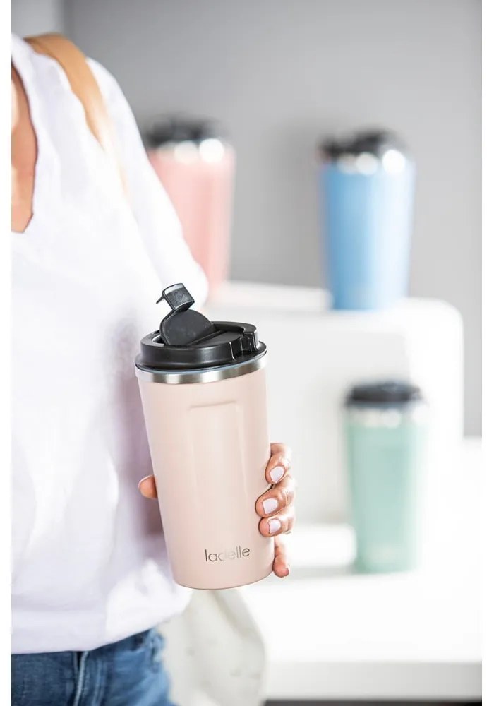 Tazza termica in rosa chiaro 500 ml Eco – Ladelle