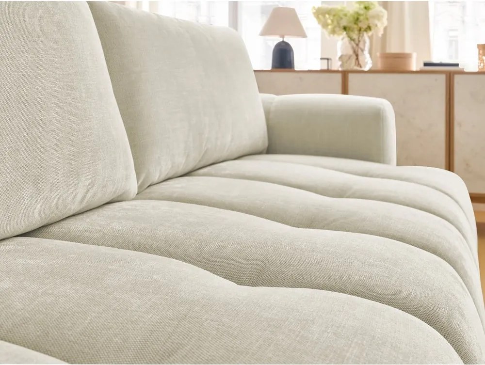 Divano beige allungabile e con contenitore 251 cm Fuji – Bobochic Paris