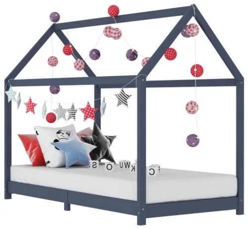 Giroletto per Bambini Grigio in Massello di Pino 90x200 cm