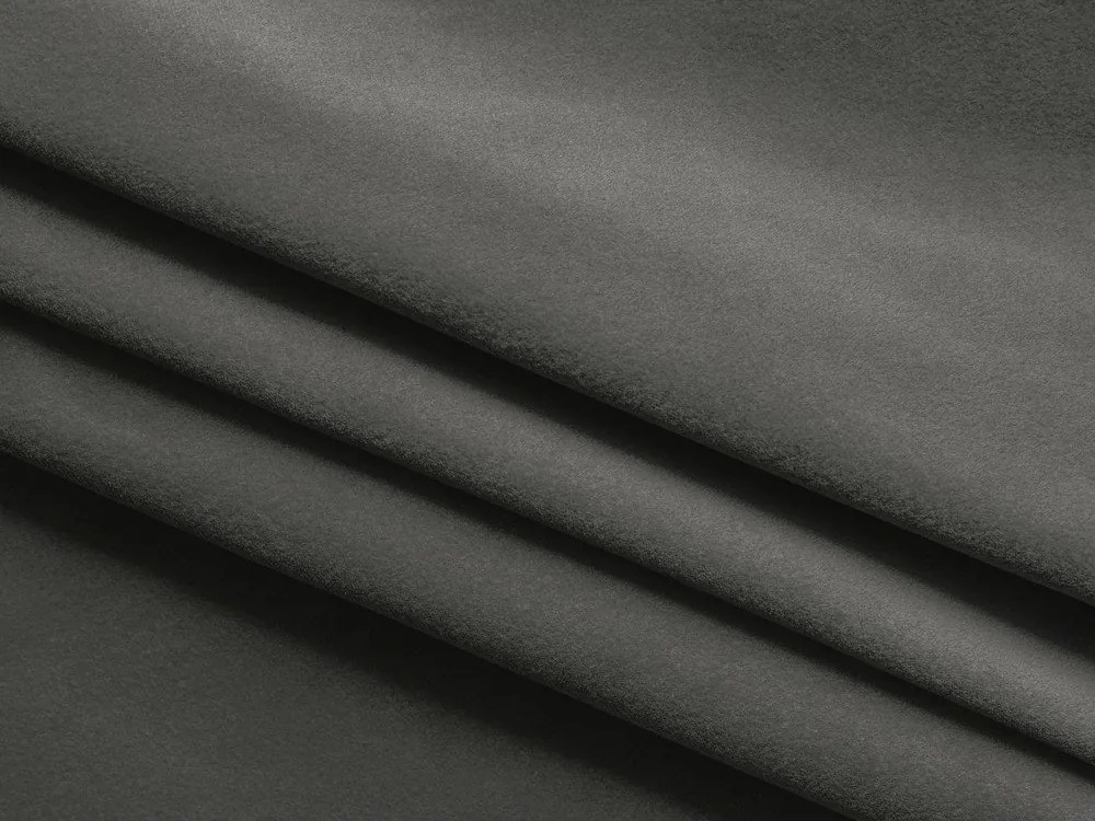 Divano grigio scuro allungabile/con contenitore con rivestimento in velluto 225 cm Hula – Makamii