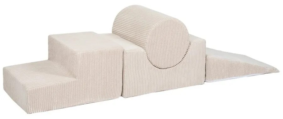 Gioco per psicomotricità color crema in velluto a coste 4 pz altezza totale 30 cm 45x170 cm Montessori – Meowbaby