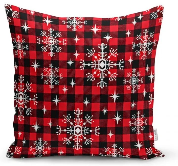 Set di 4 federe natalizie e runner da tavola in tartan natalizio - Minimalist Cushion Covers