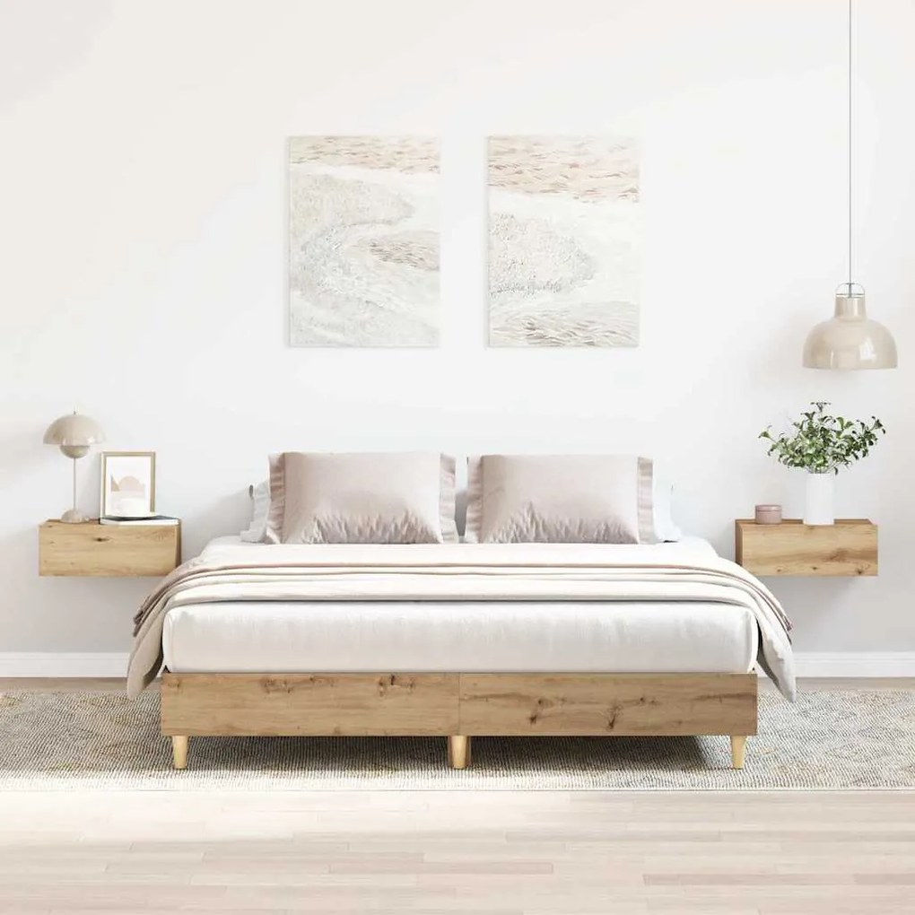 Giroletto Senza Materasso Rovere Artigianale 140x200 Cm /