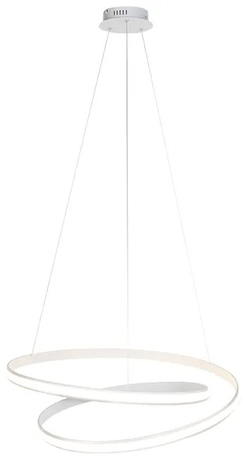 Lampada a sospensione moderna bianca 74 cm con LED dimmerabile - Rowan