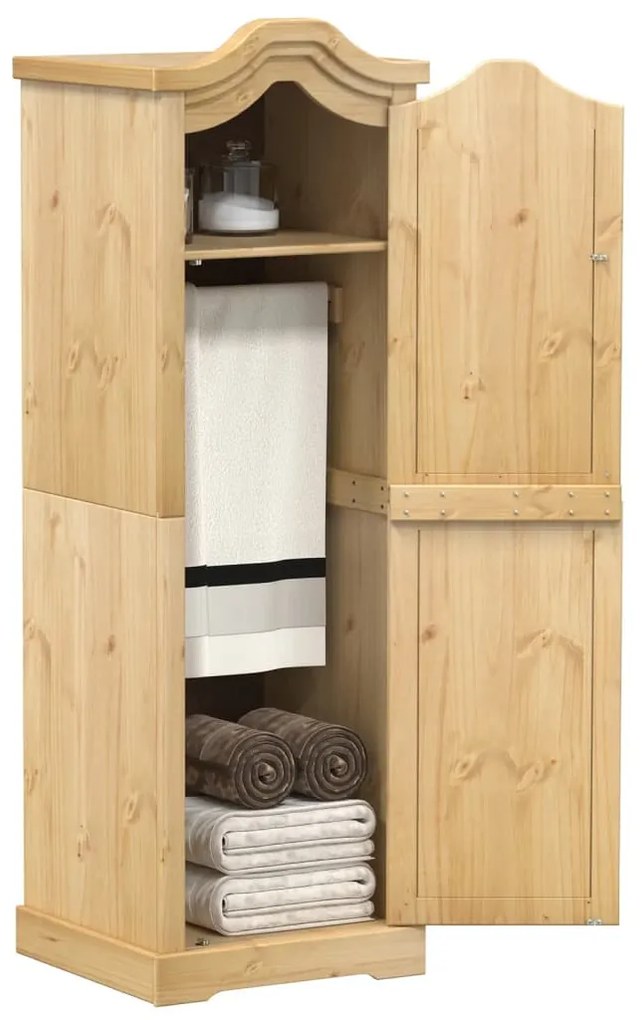 Armadio Corona 55x52x170 Cm İn Legno Massello Di Pino /