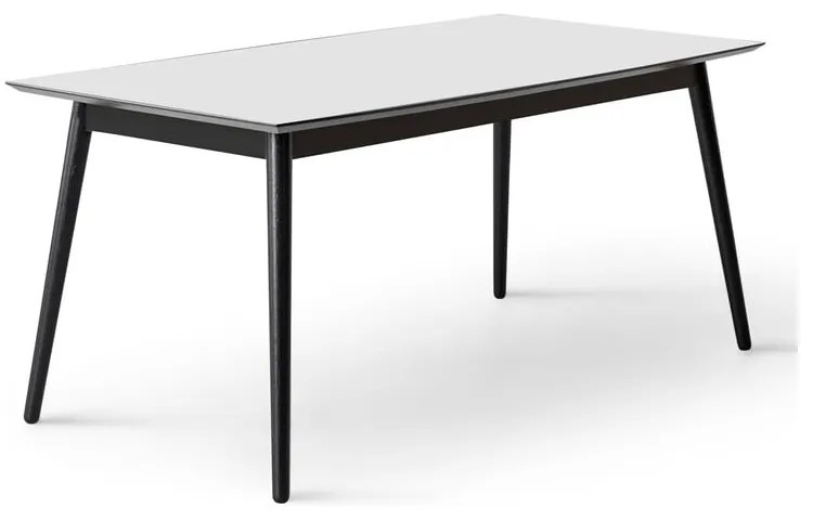 Tavolo da pranzo pieghevole bianco e nero con piano bianco 90x165 cm Meza - Hammel Furniture