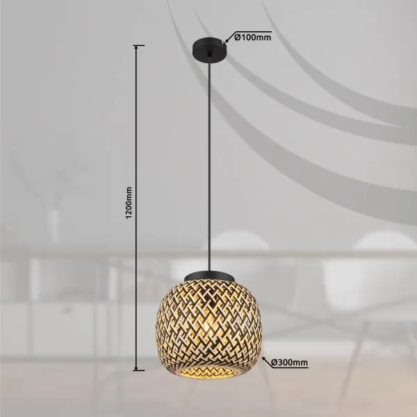 Globo 15766H1 - Lampadario a sospensione con filo COLLY 1xE27/15W/230V diametro 30 cm