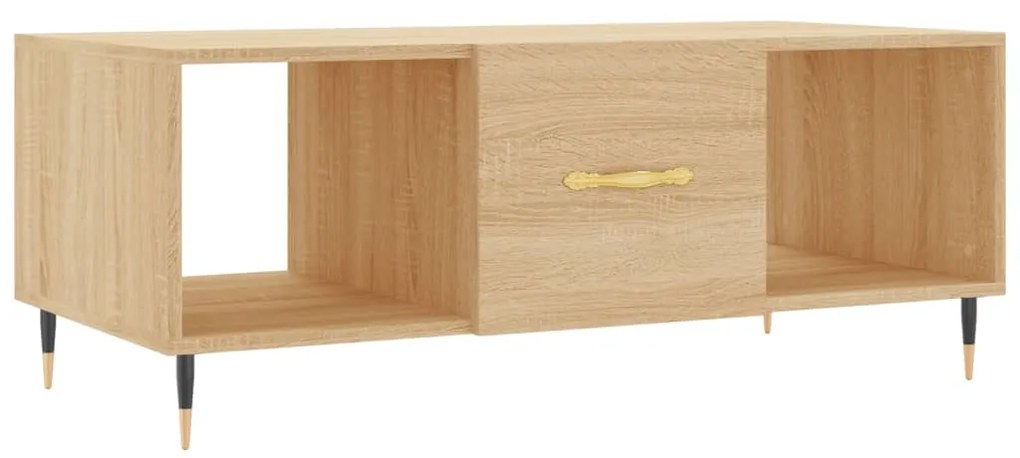 Tavolino da salotto rovere sonoma 102x50x40cm legno multistrato