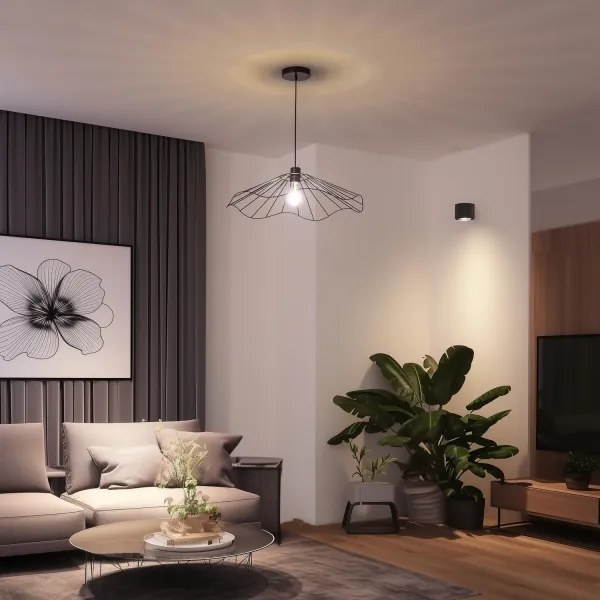 Brilagi - Lampadario LED a sospensione su cavo CERIA WIRE 1xE27/40W/230V Ø 60 cm nero