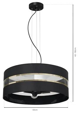 Lampadario su filo ULTIMO 3xE27/60W/230V nero