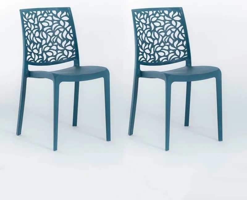 Sedia da giardino London Stone NEW GARDEN blu, set da 2 pezzi