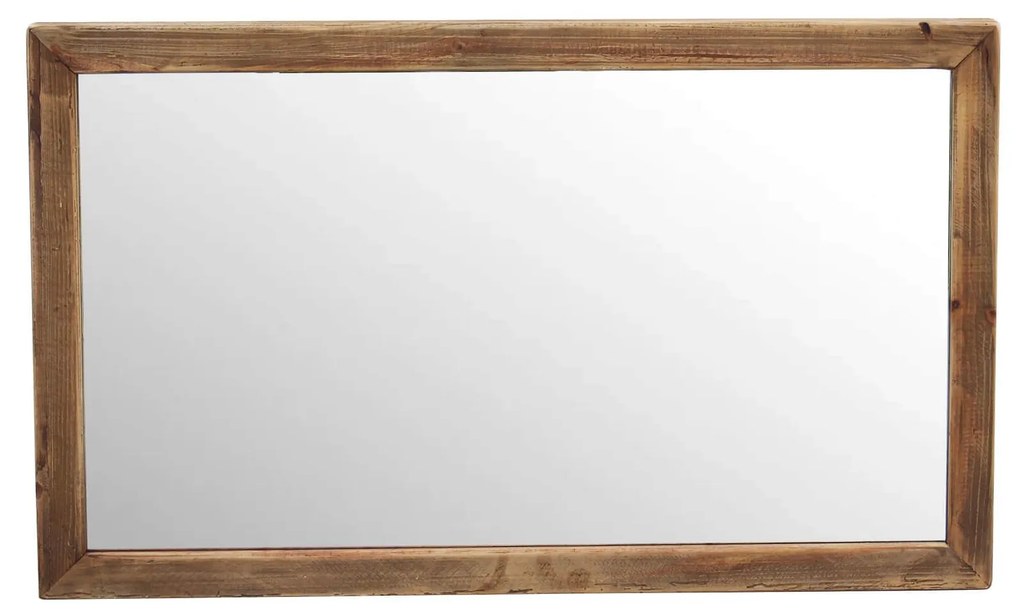 PEZ - specchio in legno di pino invecchiato