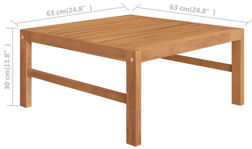 Set Divani da Giardino 4pz Cuscini Crema Legno Massello di Teak