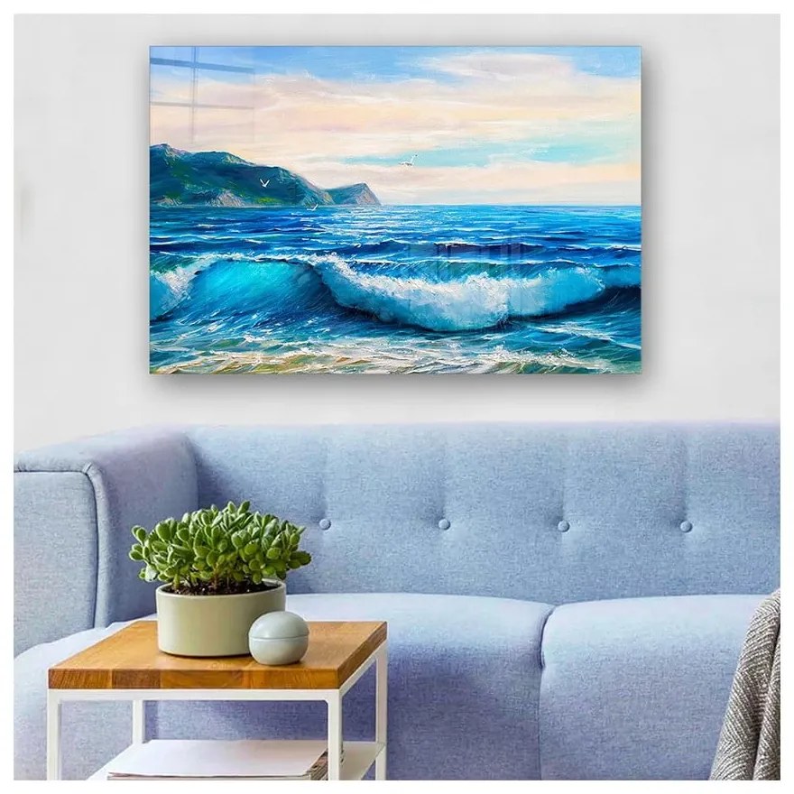 Pittura su vetro 70x50 cm Horizon - Wallity