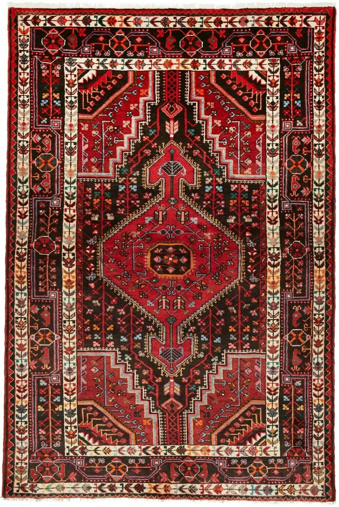 Hamedan Tappeto 220 x 150 (Iran) Annodato A Mano