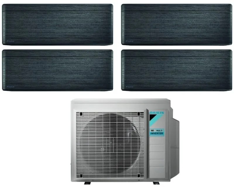 Daikin - Climatizzatore Condizionatore Bluevolution Quadri Split Inverter serie stylish real blackwood 7+7+7+7 con 4MXM80N R-32 Wi-Fi Integrato