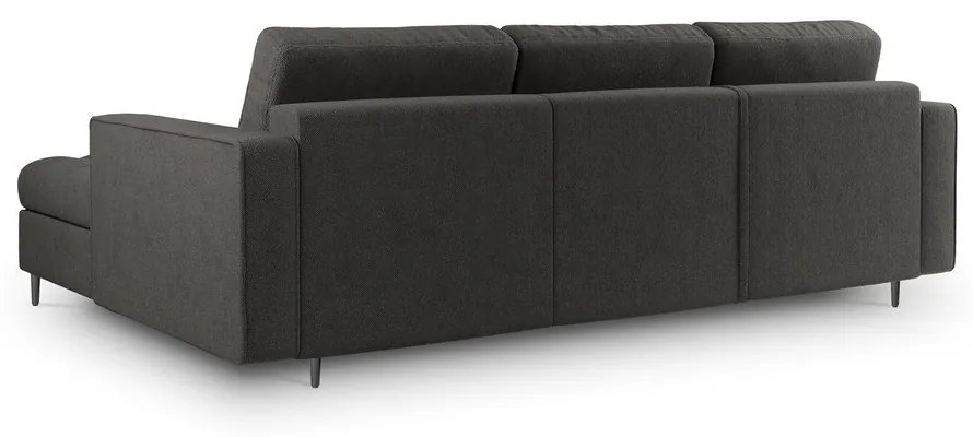 Divano letto angolare grigio scuro, angolo destro Santo - Milo Casa