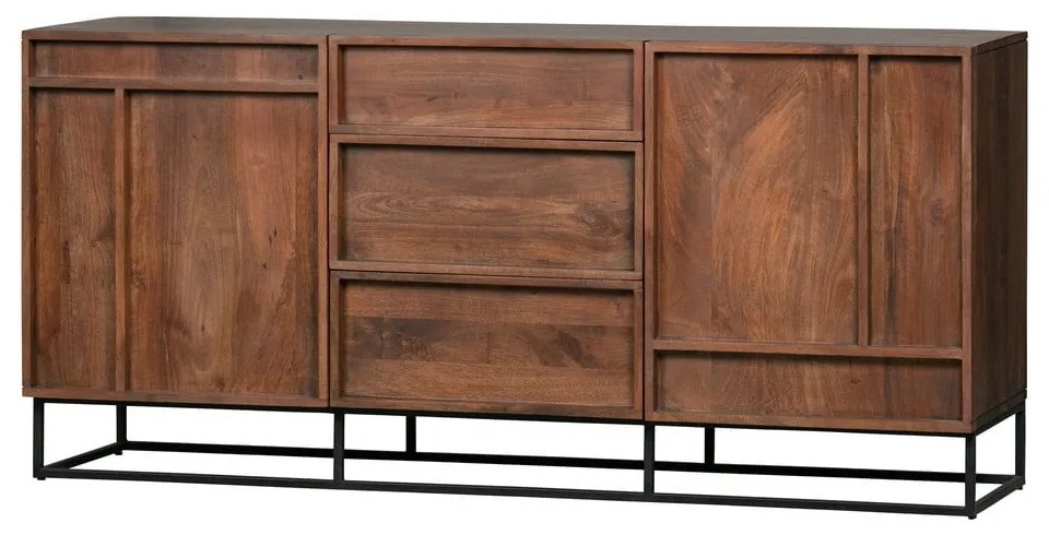 Cassettiera in legno di mango marrone, larghezza 160 cm Forrest - WOOOD