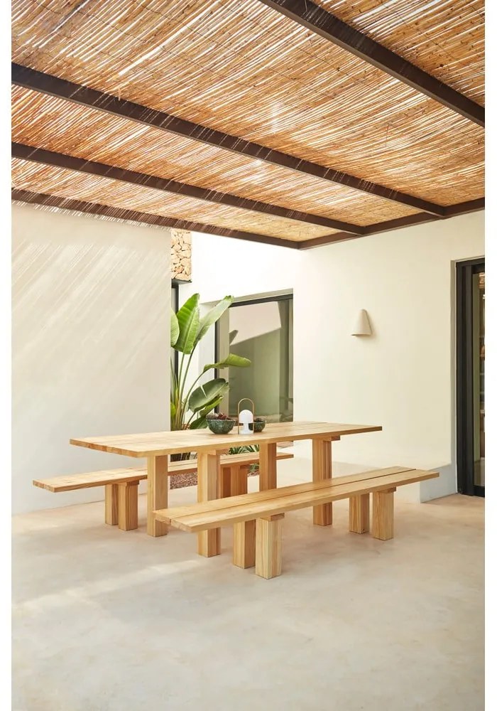 Tavolo da pranzo con piano in legno di pino 100x260 cm Banda - Teulat