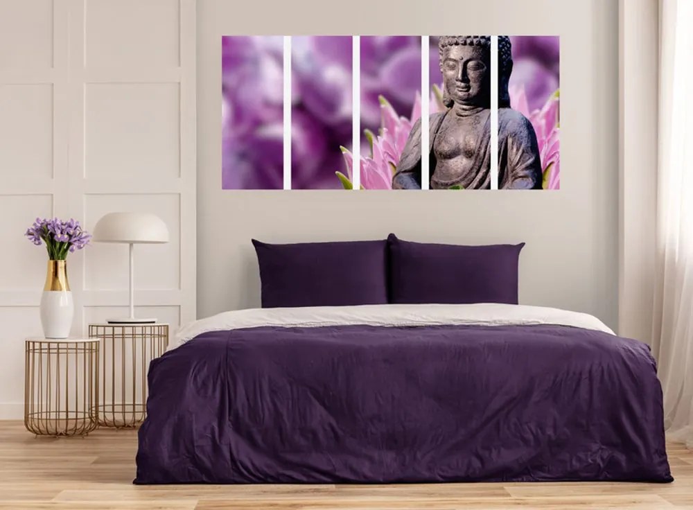 Quadri 5 pezzi – Buddha tranquillo