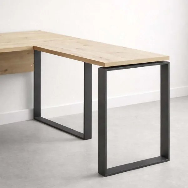 Allunga per Scrivania Danir L100xP40x h81.5 in Legno Rovere