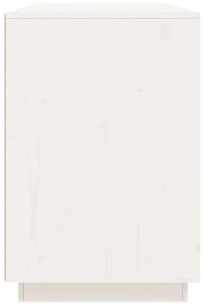 Scrivania Bianca 140x50x75 cm in Legno Massello di Pino