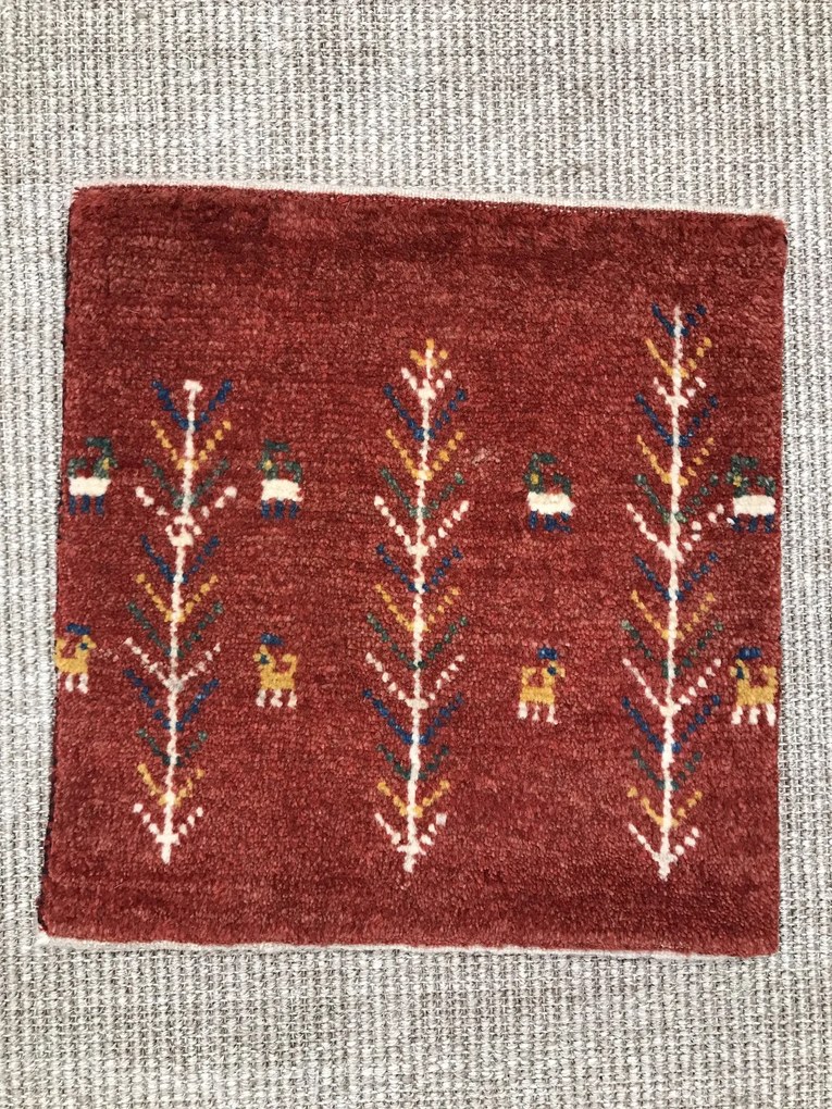 Gabbeh Tappeto persiano 40 x 40 Rosso (Iran) Annodato A Mano