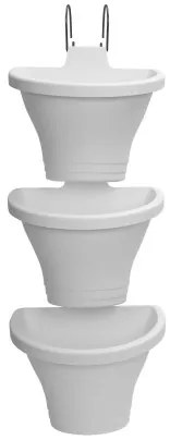 Vaso Elho 472112415000 Bianco Rettangolare Moderno Ø 26,7 x 29,7 cm