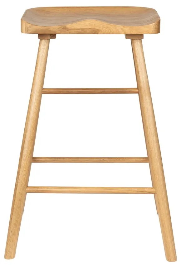 Sedia da bar di colore naturale in rovere massiccio (altezza della seduta 65,5 cm) Vander – White Label