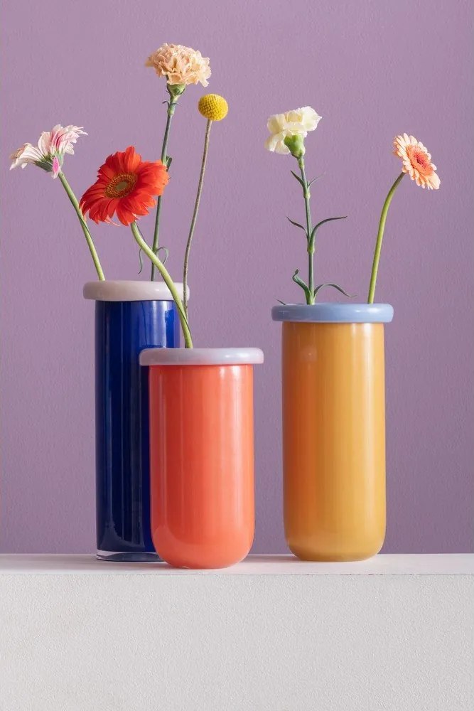 Vaso color senape in vetro (altezza totale 30,5 cm) Plegado – PT LIVING