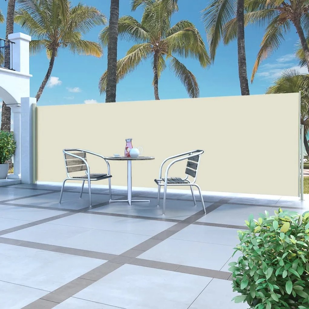Tenda Da Sole Laterale Retrattile 160 X 500 Cm Crema /