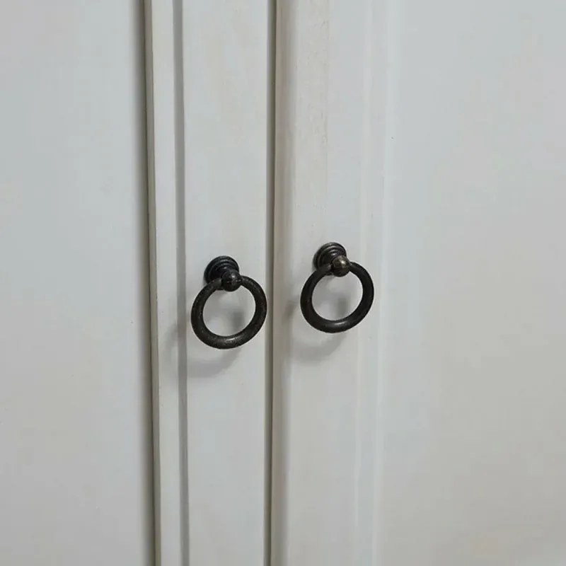 Mobile bagno a terra 75 bianco decape con lavabo e specchio Romantica