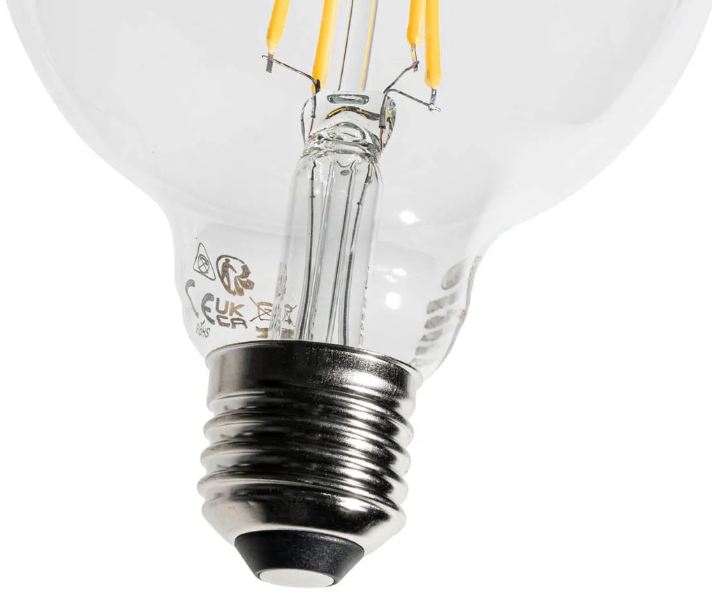 Set di 5 lampadine LED E27 dimmerabili G95 5W 450 lm 3000K