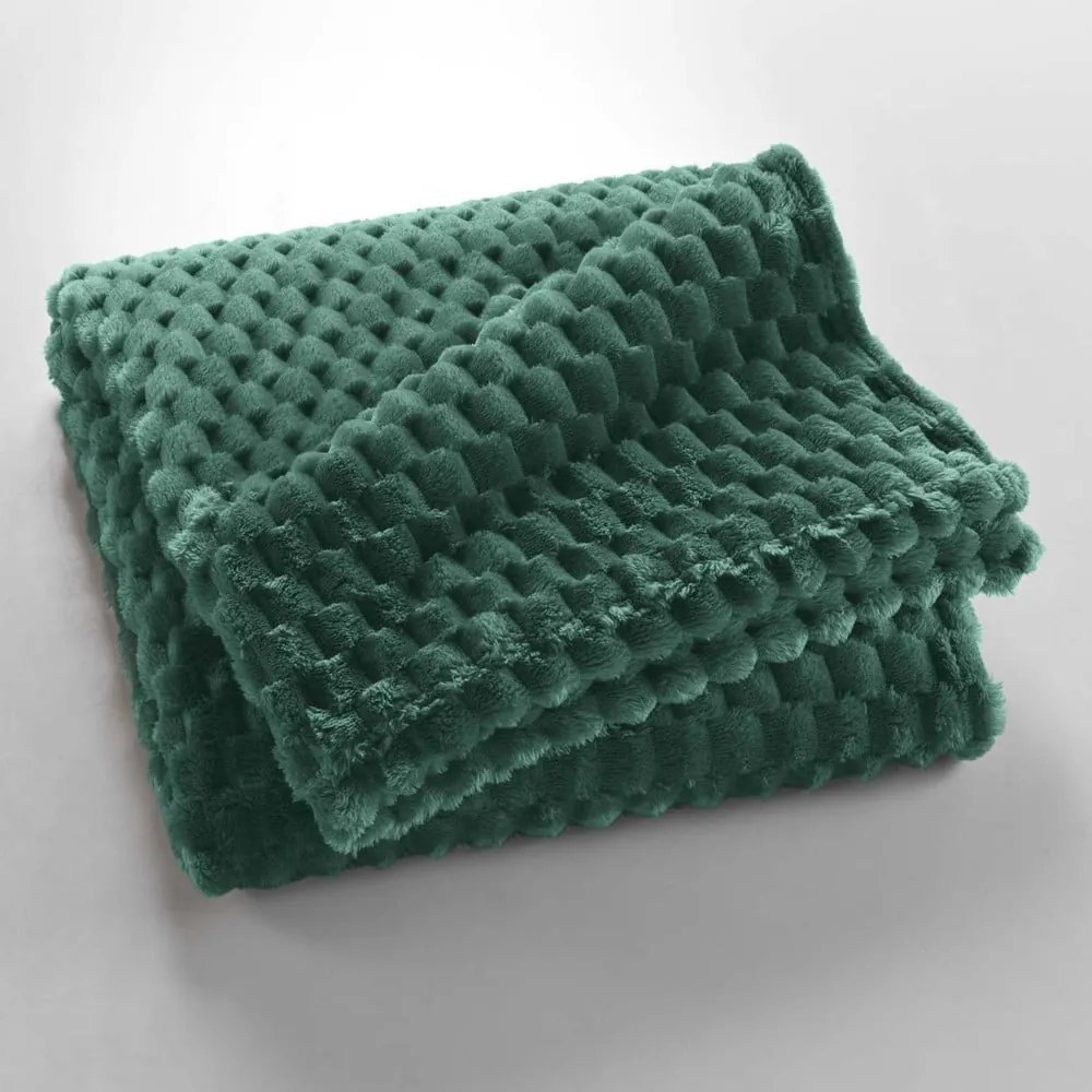 Coperta verde in microflanella 125x150 cm Mini Frosty – douceur d'intérieur