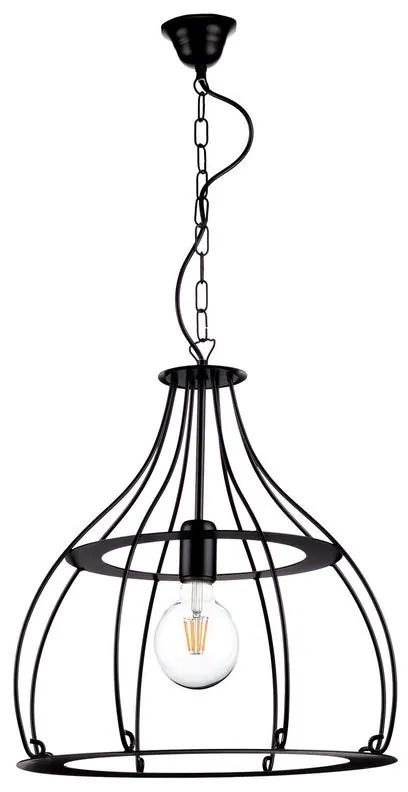 Lampadario Industriale SOSP TITTI NERO D40 1XE27 nero E27