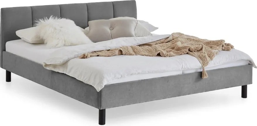 Letto matrimoniale imbottito grigio rete non inclusa 180x200 cm Joker – Meise Möbel