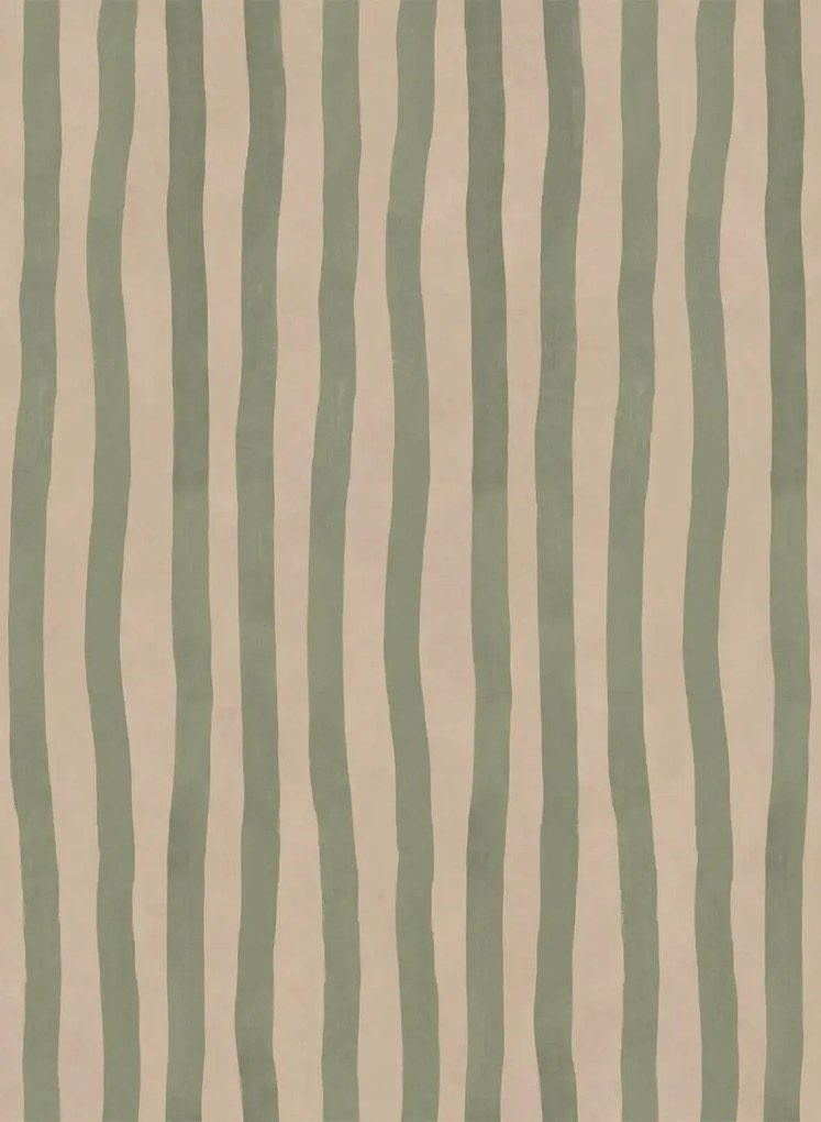 House of Hackney Carta da parati Artists Stripe - Sap/ Alabaster