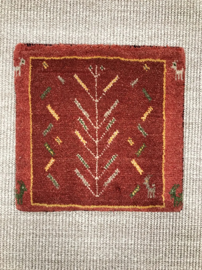 Gabbeh Tappeto persiano 40 x 40 Rosso (Iran) Annodato A Mano