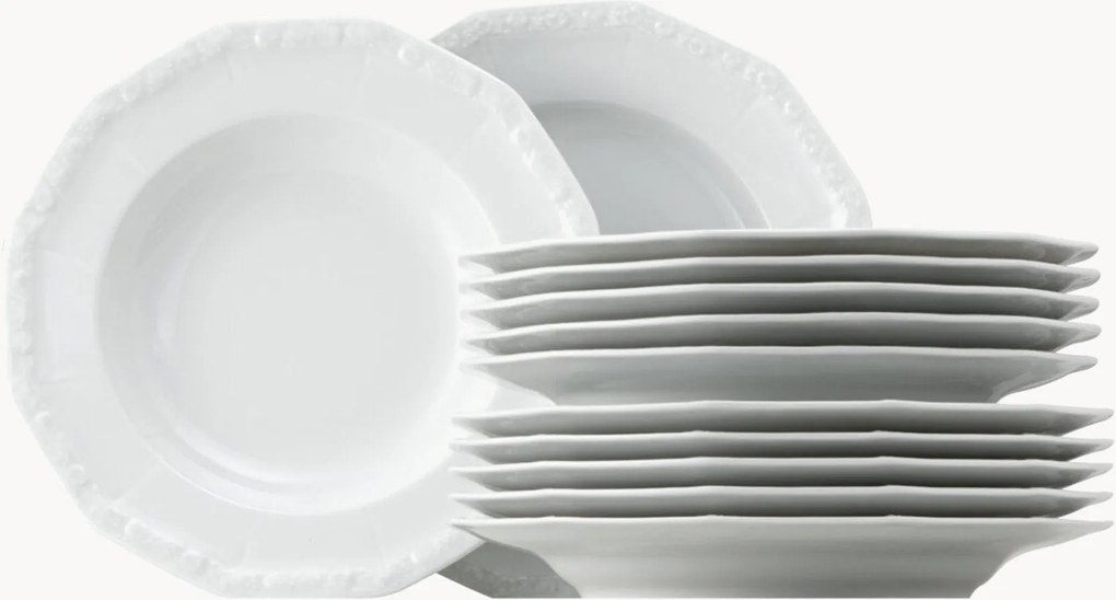 Servizio di piatti in porcellana Maria, 6 persone, set da 12