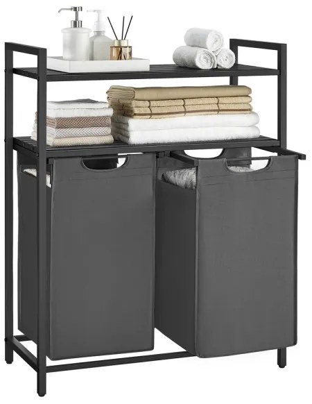 Cesto portabiancheria REX grigio