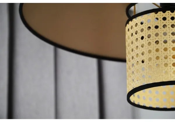 Duolla - Lampadario a plafone TOKYO RATTAN 1xE27/15W/230V diametro 50 cm oro/rattan