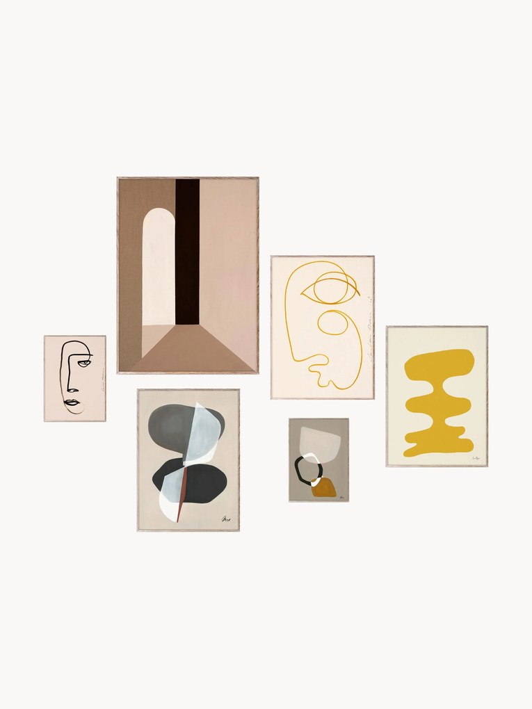 Set 6 poster con cornice Artwall no. 14