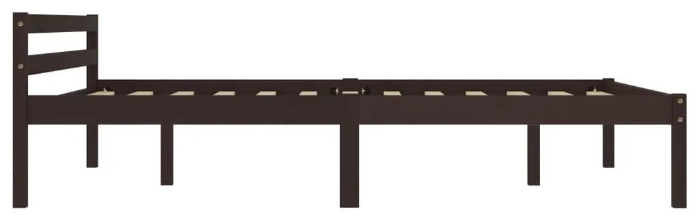 Giroletto marrone scuro in legno massello di pino 140x200 cm