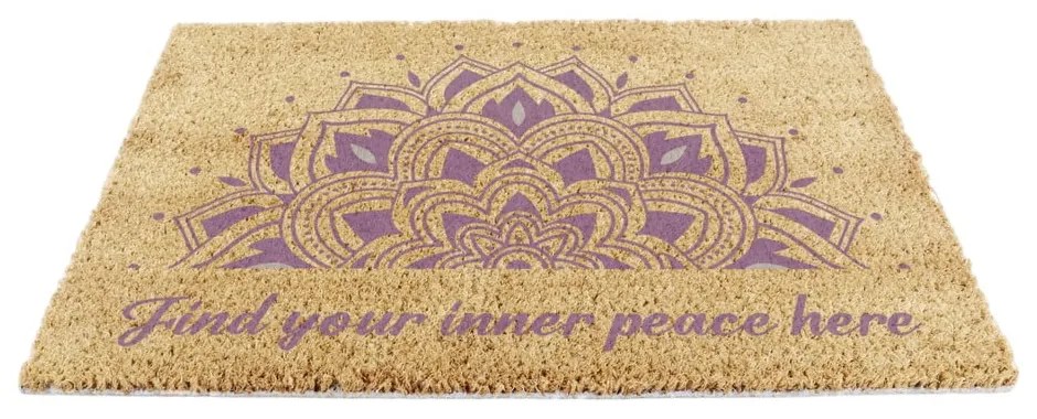 Zerbino in fibra di cocco 40x60 cm Find Your Inner Peace - Artsy Doormats